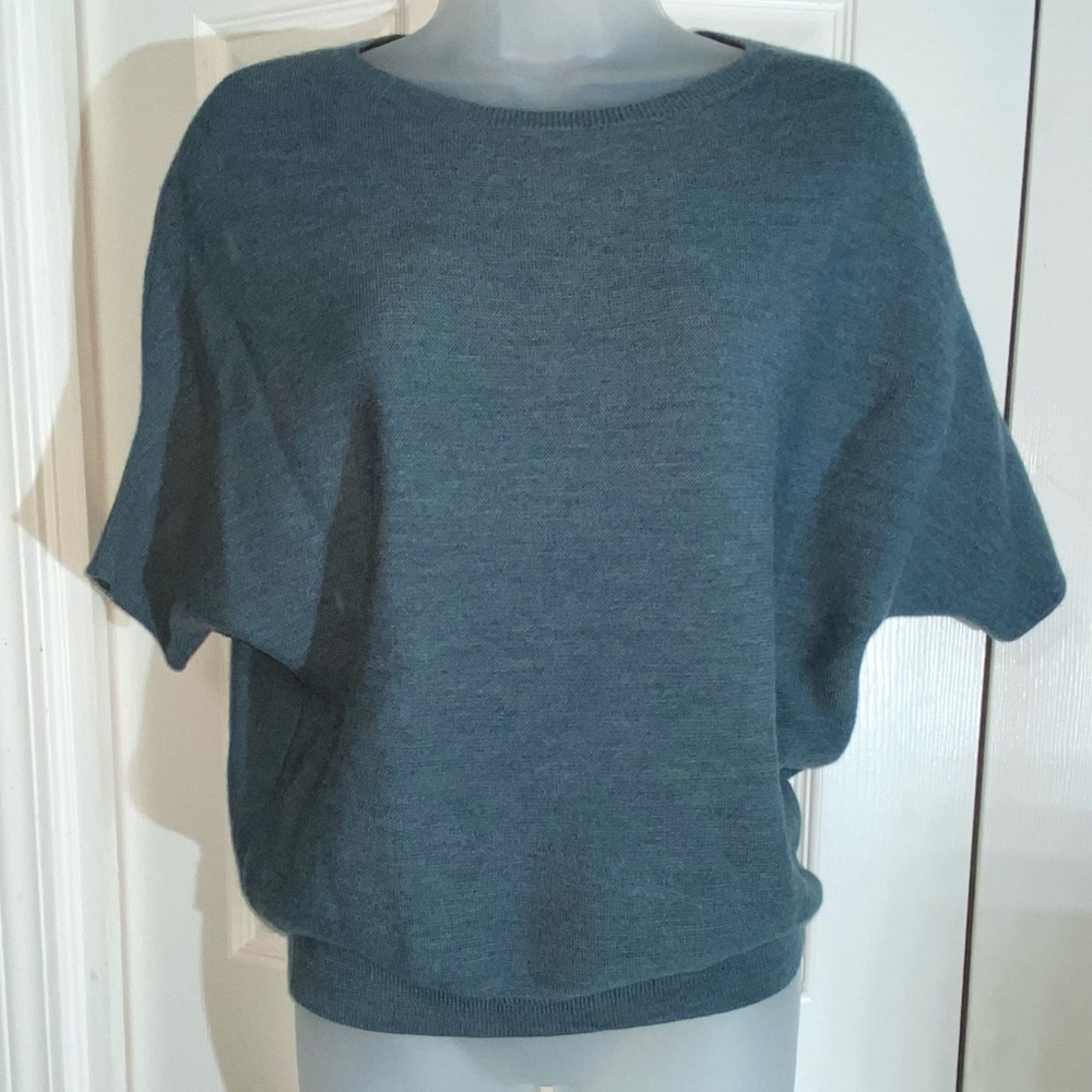 The Reset R Label Essential Pullover Wool Dolman Short Sleeve Sweater Top XS A09